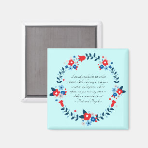 Jane Austen Happiness Quote, Pride and Prejudice Magnet