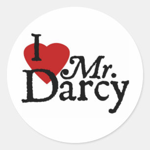 Jane Austen I LOVE Mr. Darcy Classic Round Sticker