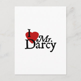 Jane Austen I LOVE Mr. Darcy Postcard