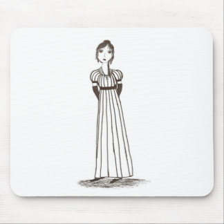 Jane Austen Inspired striped Dress Mouse Mat