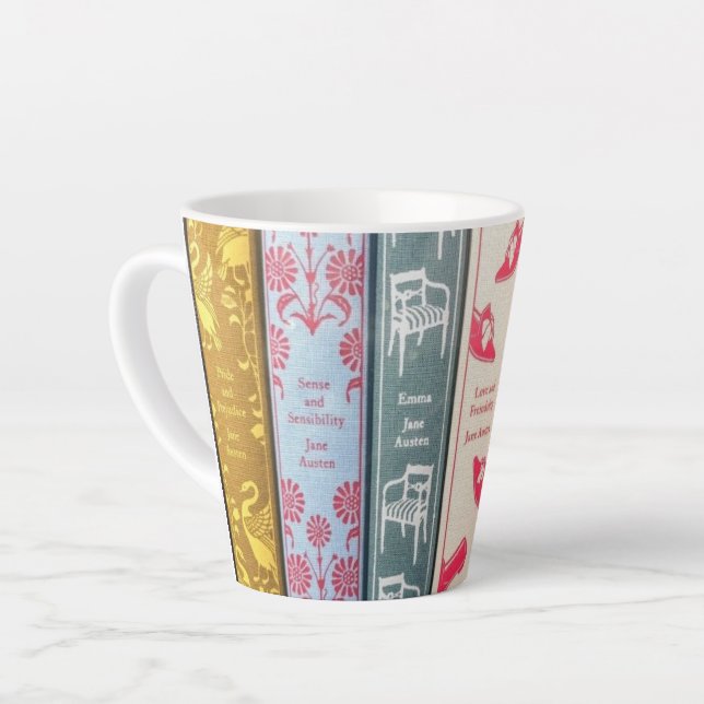 Jane Austen Latte Mug (Left Angle)
