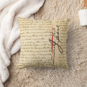 Jane Austen Letter Cushion