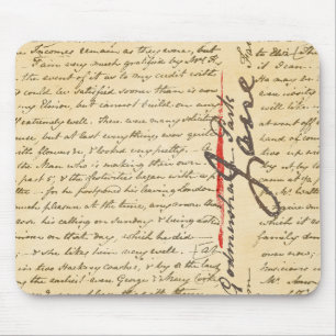 Jane Austen Letter Mouse Mat