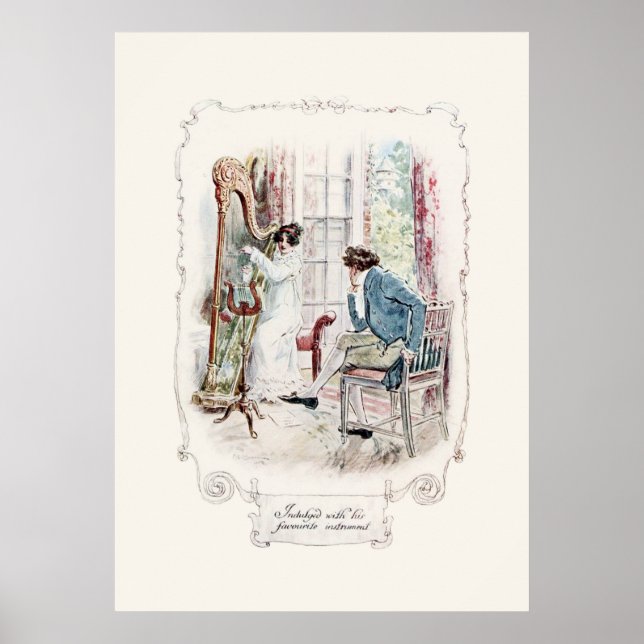 Jane Austen Mansfield Park Illustration Print (Front)