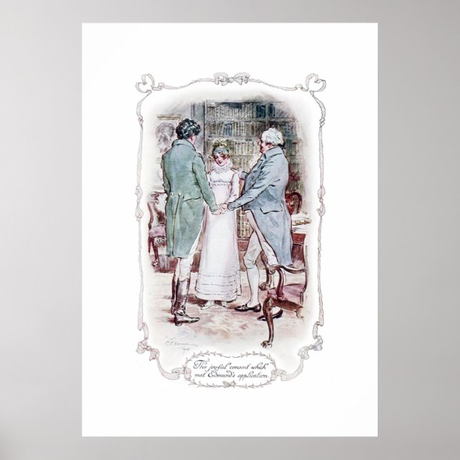 Jane Austen Mansfield Park Illustration Print (Front)