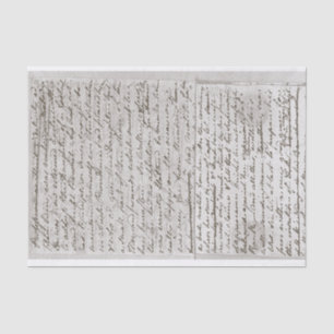 Jane Austen Manuscript 1817 Handwritten Tissue Paper