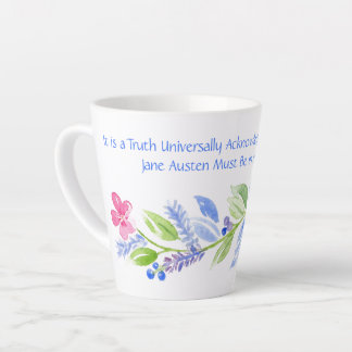 Jane Austen Motto Floral Mug