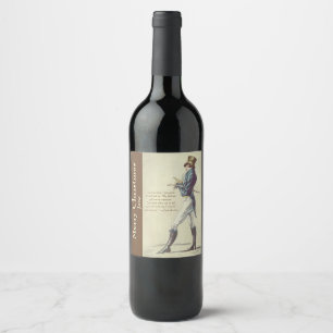 Jane Austen Mr. Darcy Personalised Wine Label