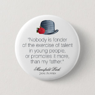 Jane Austen - My Father - Vintage Hat 6 Cm Round Badge