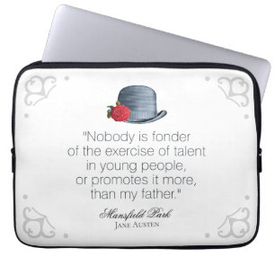 Jane Austen - My Father - Vintage Hat Laptop Sleeve