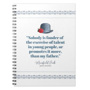 Jane Austen - My Father - Vintage Hat Notebook