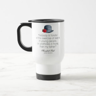 Jane Austen - My Father - Vintage Hat Travel Mug