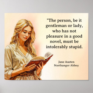 Jane Austen - Northanger Abbey Reading quote Poster