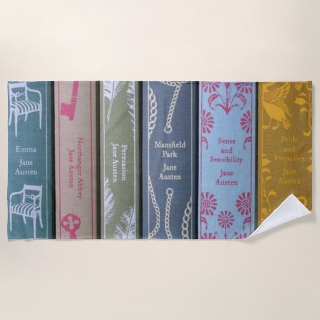Jane Austen novel Beach Towel (Front)