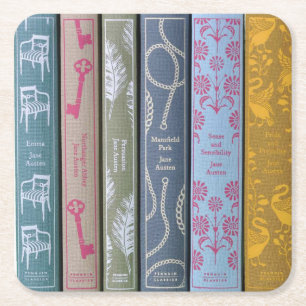 Jane Austen Novels Napkins Square Paper Coaster