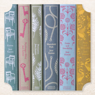 Jane Austen Novels  Paper Coaster