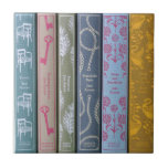 Jane Austen Novels  Tile<br><div class="desc">Set an impeccable Jane Austen event with these plates that feature the beautifully illustrated spine of her beloved 6 novels. Perfect for literary luncheons, book clubs, English department meetings, and more. Use them when serving the themed treats and complement them with the matching plates and cups also available on this...</div>