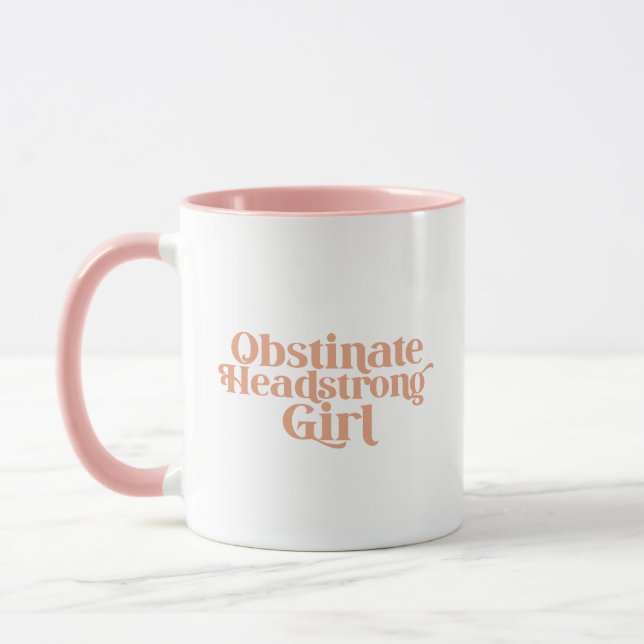 Jane Austen Obstinate Headstrong Girl Mug (Left)