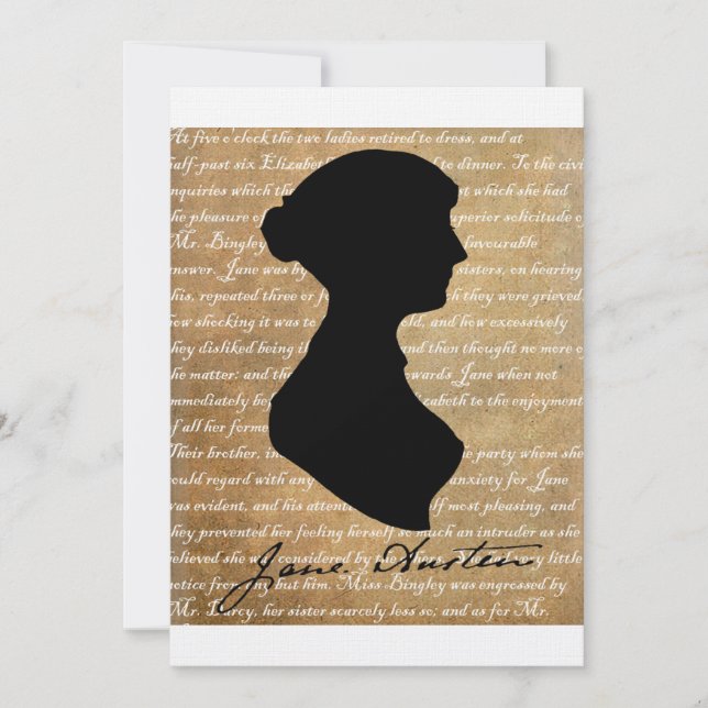 Jane Austen Page Silhouette (Front)