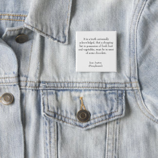 Jane Austen Paraphrased Shopping Bag 15 Cm Square Badge
