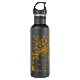 Jane Austen Peacock Pride & Prejudice Book Club Fa 710 Ml Water Bottle