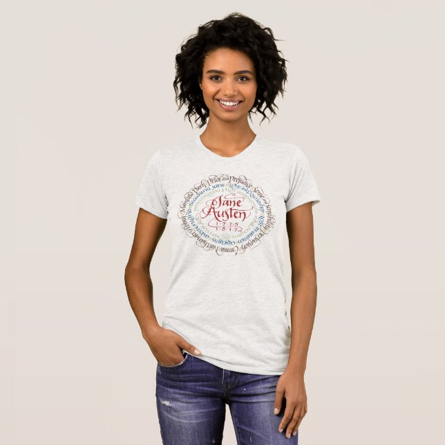 Jane Austen Period Drama Fine Jersey T-shirt (Front Full)