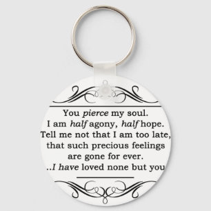 Jane Austen Persuasion Quote Key Ring