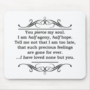 Jane Austen Persuasion Quote Mouse Mat