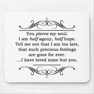 Jane Austen Persuasion Quote Mouse Mat