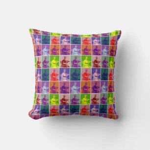 Jane Austen pop art colourful Cushion