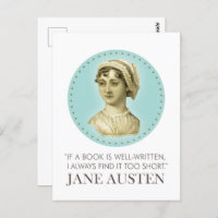 Jane Austen Portrait and Quote on Reading