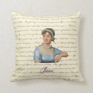 Jane Austen Portrait and Quote PIllow P&P S&S