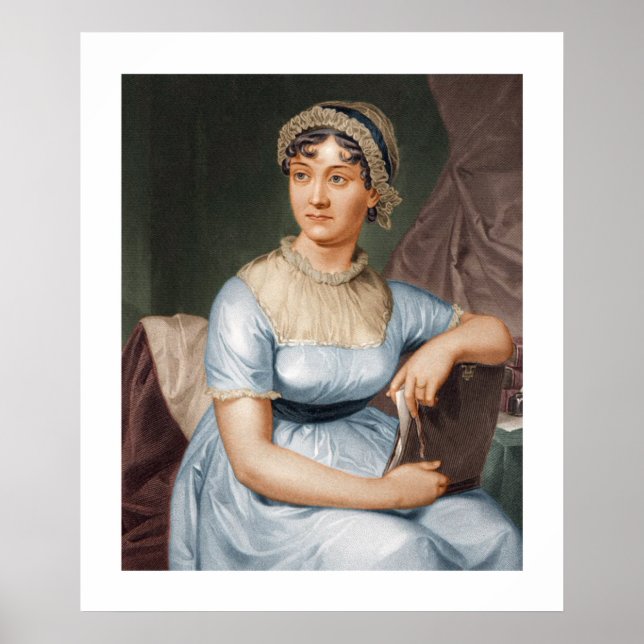 Jane Austen Portrait Print Poster (Front)