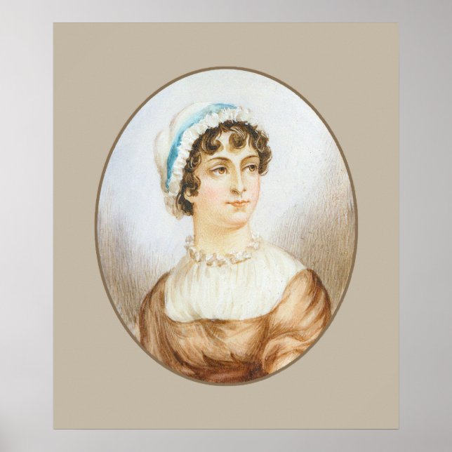 Jane Austen Portrait Print Poster (Front)
