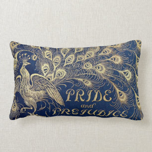 Jane Austen Pride and Prejudice Peacock Lumbar Lumbar Cushion