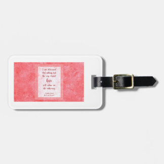 Jane Austen Pride and Prejudice Quote Luggage Tag