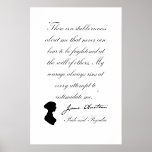 Jane Austen Pride and Prejudice Quote Poster