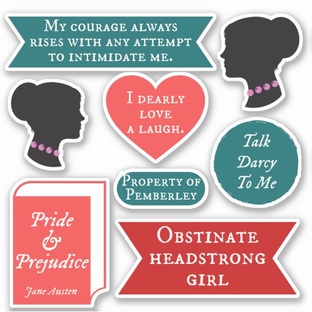 Jane Austen Pride & Prejudice Quotes Girl Power (Front)