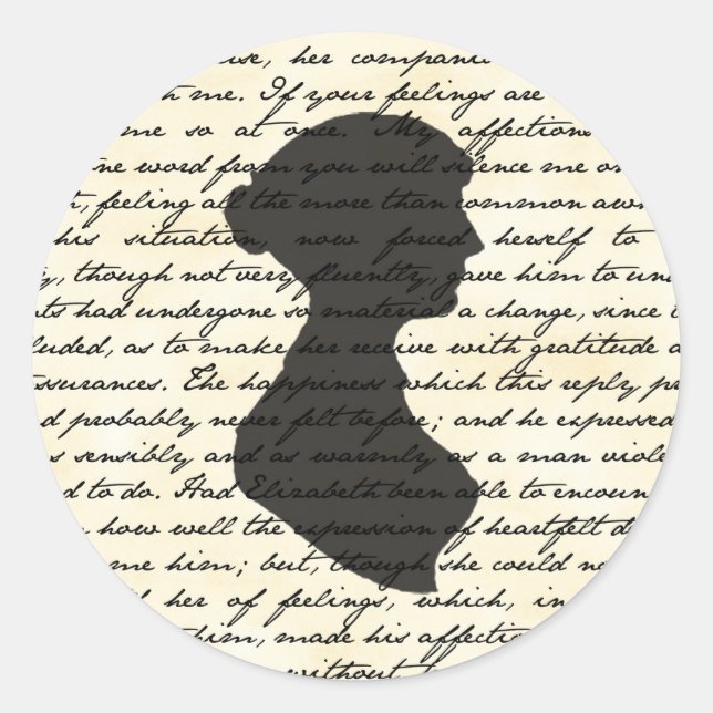 Jane Austen Pride & Prejudice Stickers (Front)