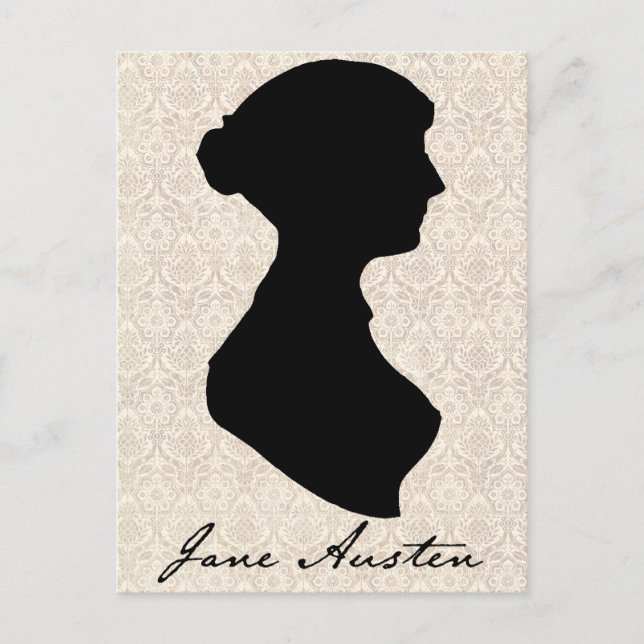 Jane Austen profile silhouette Postcard (Front)