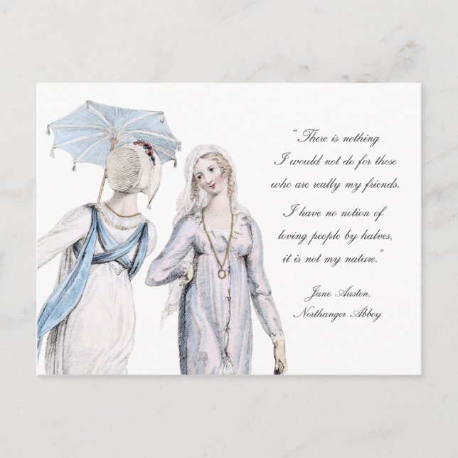 Jane Austen Quotation Friends Friendship Postcard (Front)