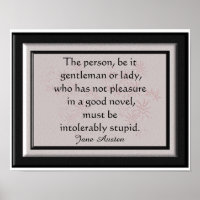 Jane Austen quote - art print