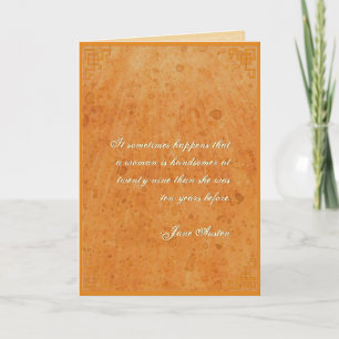Jane Austen Quote Birthday Card CUSTOMIZED