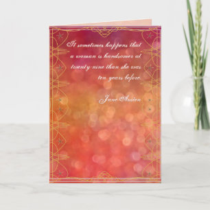 Jane Austen Quote Birthday Card CUSTOMIZED