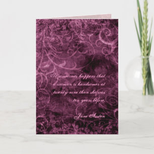 Jane Austen Quote Birthday Card CUSTOMIZED