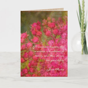 Jane Austen Quote Birthday Card CUSTOMIZED
