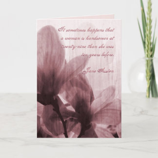 Jane Austen Quote Birthday Card CUSTOMIZED