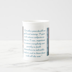 Jane Austen Quote (Blue) Bone China Mug