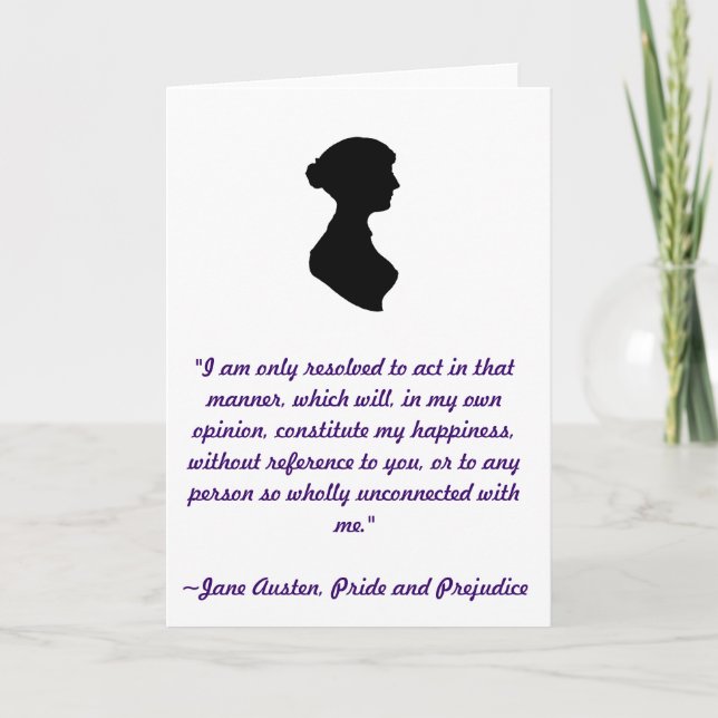 Jane Austen Quote Card (Front)