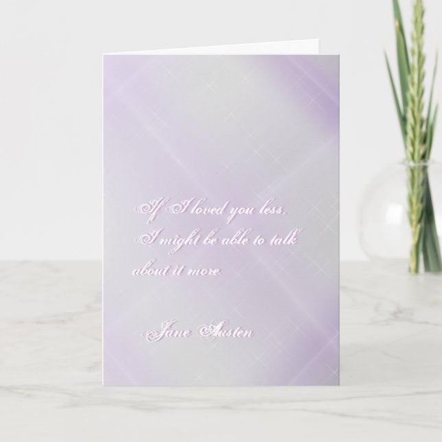 Jane Austen Quote Greeting Card CUSTOMIZED (Front)